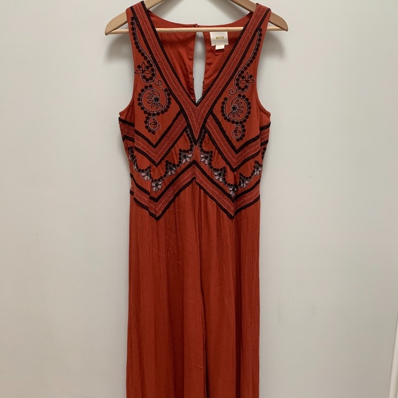Maeve Rust Anthropologie Romper Size4 UK8 - Picture 1 of 5